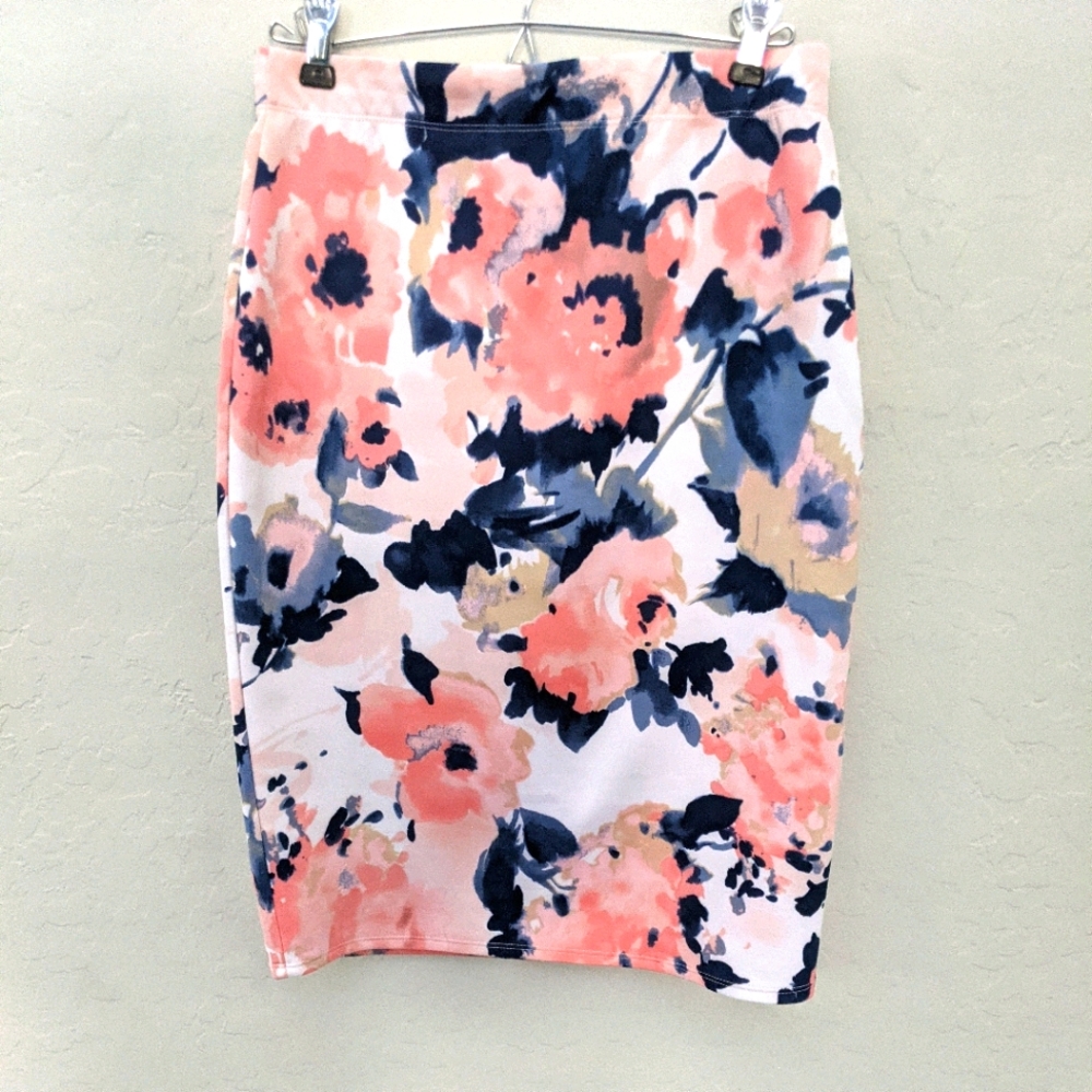 Floral White Skirt